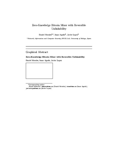 Zero-Knowledge Bitcoin Mixer with Reversible Unlinkability